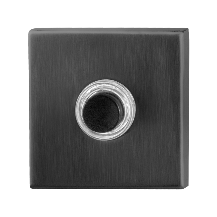 Türklingel mit schwarzer Druckknopf GPF982602P1 quadratisch 50x50x8 mm PVD schwarz