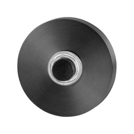 Türklingel mit schwarzer Druckknopf GPF9826.09P1 rund 50x8 mm PVD Anthrazit