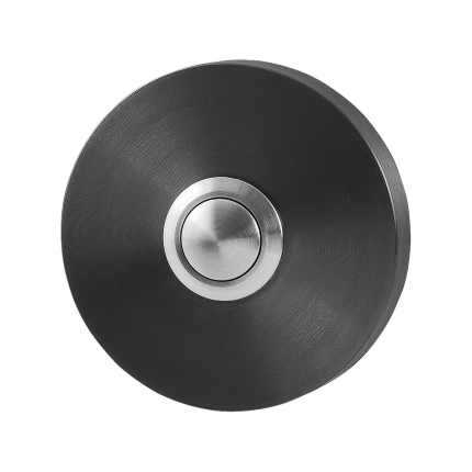 Türklingel mit schwarzer Druckknopf GPF9827.09P1 rund 50x8 mm PVD Anthrazit