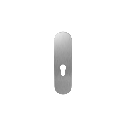 Kurze Schild GPF1200.10L/R PC55 ohne Griffloch edelstahl gebürstet