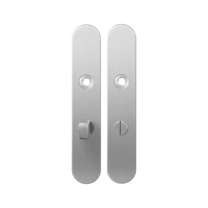 Langes Schild GPF1100.20 WC63/8 normales Knopf edelstahl gebürstet
