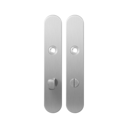 Langes Schild GPF1100.20 WC72/8 normales Knopf edelstahl gebürstet