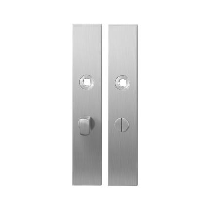 Langes Schild GPF1100.25 WC55/8 normales Knopf edelstahl gebürstet