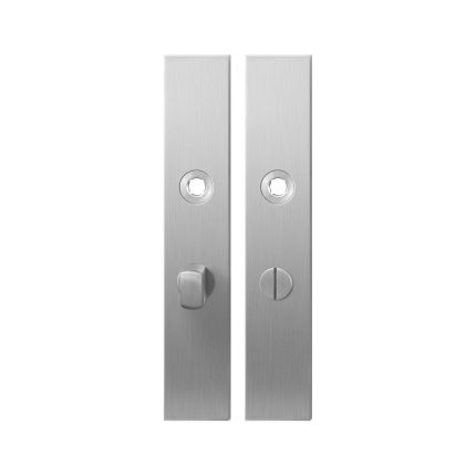 Langes Schild GPF1100.25 WC57/5 normales Knopf edelstahl gebürstet