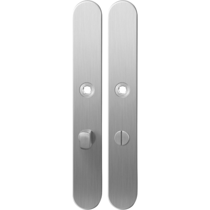 Langes Schild XL GPF1100.70 WC63/8 normales Knopf edelstahl gebürstet