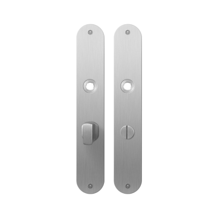 Platte Schild GPF1100.22 WC63/8 großes Knopf edelstahl gebürstet