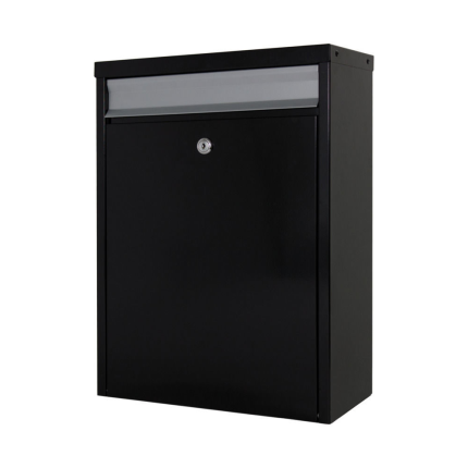 Mailbox schwarz/silber, 470x340x170 mm