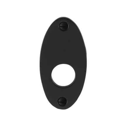 Rosette GPF6100.03L/R 82x40x4mm Schmiedeeisen schwarz links-/rechtsdrehend