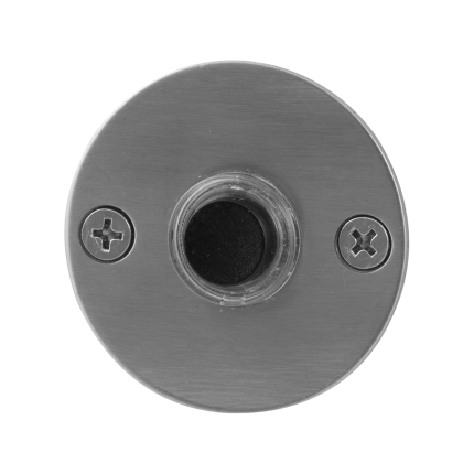 Türklingel mit schwarzer Druckknopf GPF9826.06 rund 50x2 mm Edelstahl gebürstet