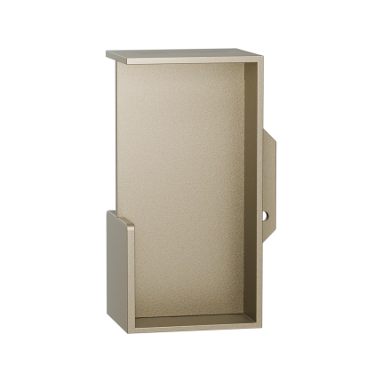 Schuifdeurkom inbouw Champagne blend G-greep rechthoekig 100x50x40mm