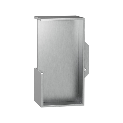 Schuifdeurkom inbouw RVS geborsteld G-greep rechthoekig 100x50x40mm