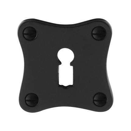 Schlüsselrosette GPF6901.09 52x52x4mm Schmiedeeisen schwarz