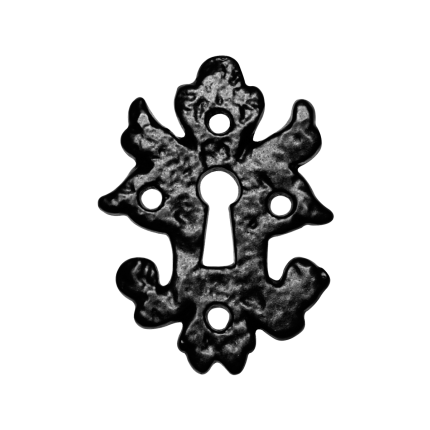 Schlüsselrosette KP1064 82x60mm Schmiedeeisen schwarz