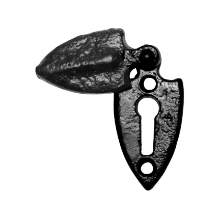 Schlüsselrosette KP1065 55x28mm Schmiedeeisen schwarz