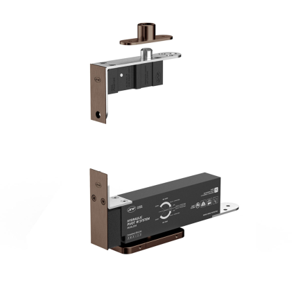 JNF Türscharnier einstellbar bis 3 mm, Türgewicht max. 100 kg, titanium chocolate