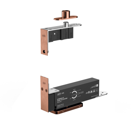 JNF Türscharnier einstellbar bis 3 mm, Türgewicht max. 100 kg, titanium copper