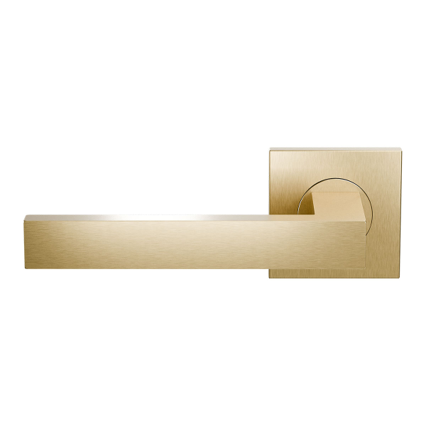 Türgriff auf Rosette GPF138EL lochteil links PVD Messing Satin