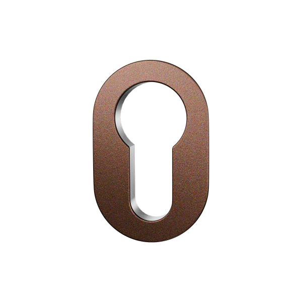 GPF1140.A2 Minimalistische cilinderrozet ovaal 42x28x1,5mmBronze Blend