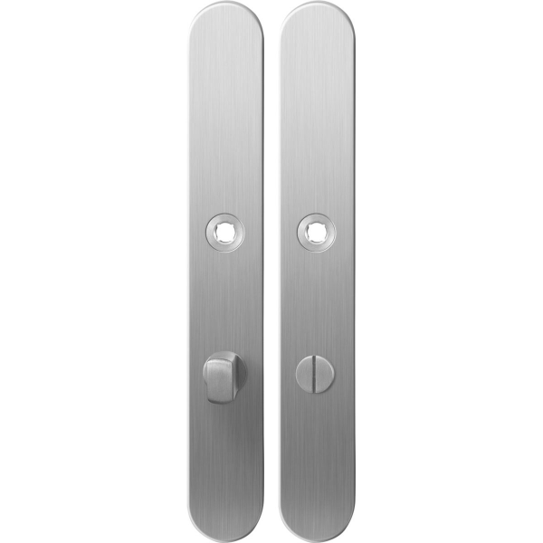 Langes Schild XL GPF1100.70 WC72/8 normales Knopf edelstahl gebürstet