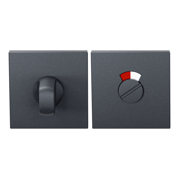 Toiletgarnituur GPF199E 53x53x6,5 mm stift 8mm Antraciet